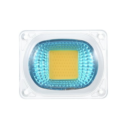 Fish Safety Lighting AC220V 50W Warm White High Power 60*40mm COB LED Light Chip with Lens Integration Lamp Kit Set for Flood Project Portable Light Aquarium Fish Tank ()
