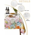 thumbnail image 5 of Easter Rectangle Tablecloth, Spring Farmhouse Watercolor Bunny Eggs Wood Grain Waterproof & StainResistant Tablecloth, Washable Oil-proof Table Cover for Dining/Party/Wedding/Camping/Buffet 54x108 In, 5 of 9