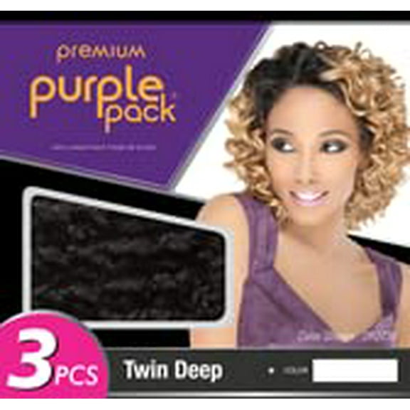 Outre Human Hair Premium Blend pruple pack Twin Deep 3pcs (1B)
