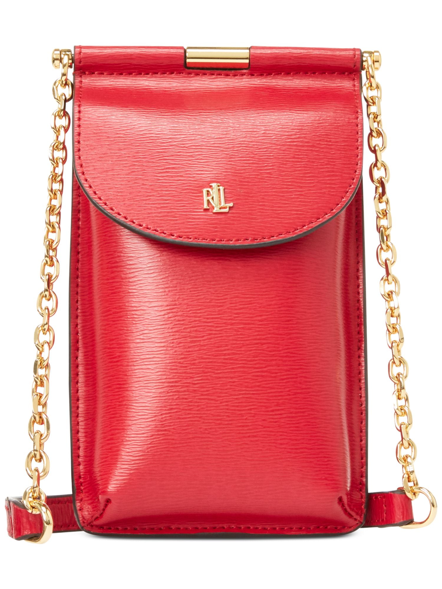 ralph lauren red leather handbag
