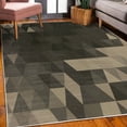 thumbnail image 3 of Geometric Decorative Rug, Triangle Mosaic Shapes Patterns with Abstract Digital Pixel Like Effect Print, Quality Carpet for Bedroom Dorm and Living Room, 6 Sizes, Dark Grey, by Ambesonne, 3 of 4