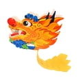 thumbnail image 2 of Handmade Paper Dragon Accessories Decor Practical Prop Kids Toy Lovely DIY Craft Materials for Park Wedding Party Christmas Spring Festival yellow 45x34cm, 2 of 7