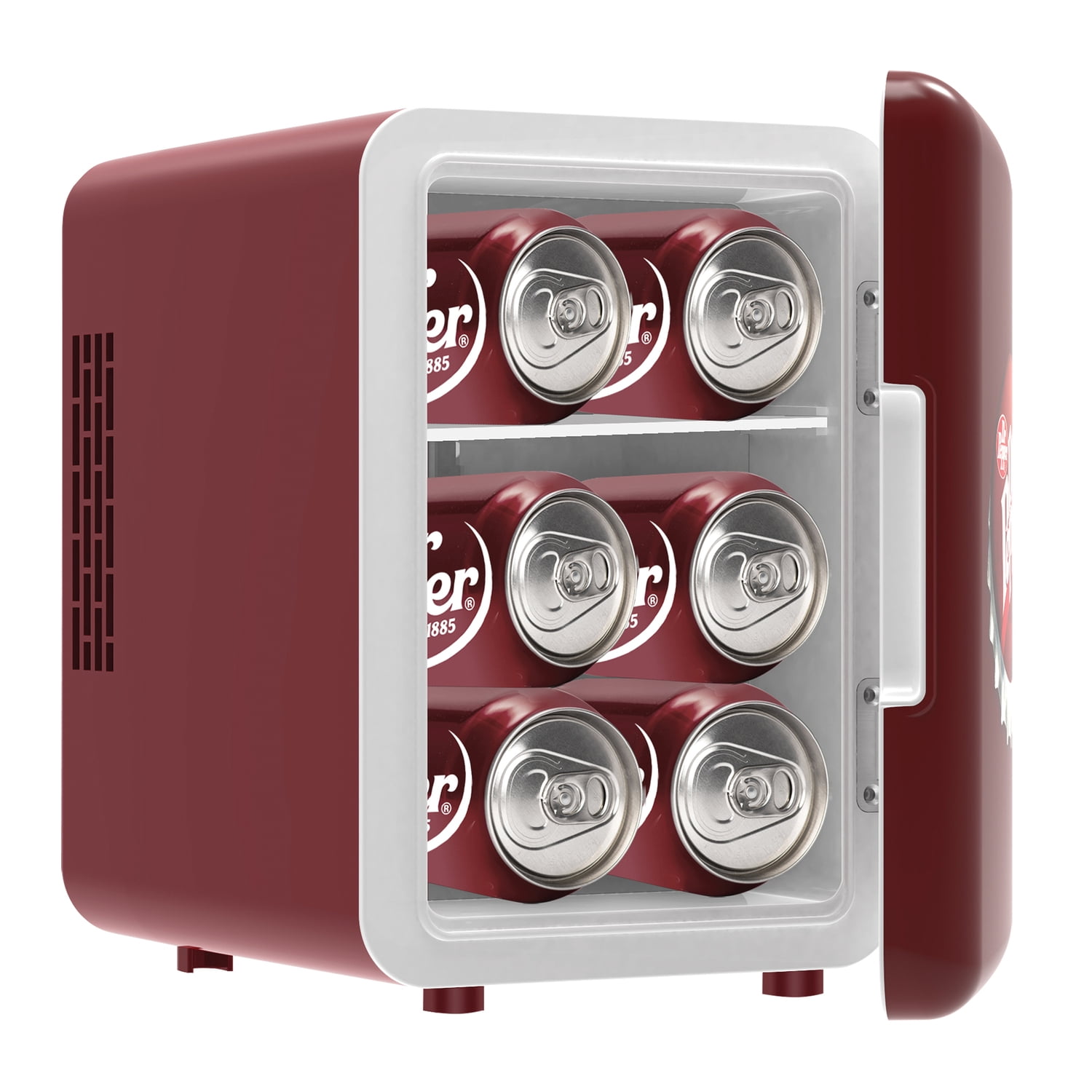 Dr. Pepper, 6 Can Beverage Refrigerator, MIS153DRP, Red