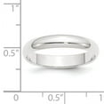 thumbnail image 3 of Platinum Solid Polished Half Round Lightweight 4mm-Half-Round Featherweight Band Ring Size 12 -  Jewelry Gift for Mom, 3 of 5