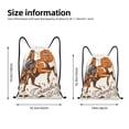 thumbnail image 7 of Ratiio Cowboy Riding Horse Print Drawstring Backpack Bag Sport Gym Sackpack Heavy Duty String Backpack for Men Women, 7 of 7