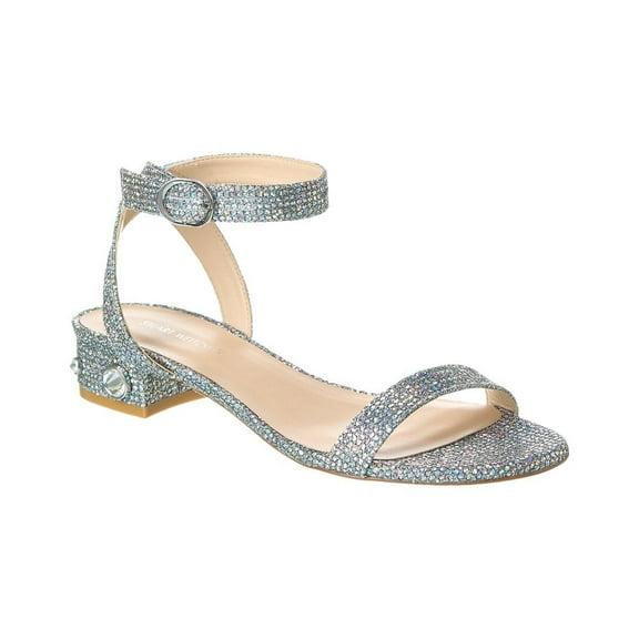 Stuart Weitzman Dancer Allshine 25 Sandal, 10, Silver