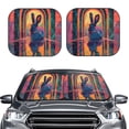 thumbnail image 2 of Vsdgher Neon Rabbit In Archway Print Car Windshield Sun Shade, Reflective Sunshade Window Sunshade Sun Visor Protector Fit for Cars,Trucks,SUVs-Medium, 2 of 6