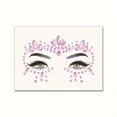 thumbnail image 5 of Sparkle Face Pinkish Sticker Drill 1pc Resin Material Face Shiny Glitter Decoration For Daily Party And Masquerade, 5 of 5