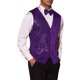 thumbnail image 4 of Chaleco sin mangas brillante de lentejuelas INSPIRE CHIC para hombre, corte slim fit, cuello en V, fiesta disco, lazo morado, 4 of 5