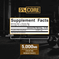 thumbnail image 4 of 5% Nutrition Core Creatine Micronized Creatine Monohydrate Powder Supplement 5G, 5000mg, 60 Servings (Unflavored), 4 of 10