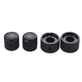 thumbnail image 1 of Dual Concentric Stacked Metal Knobs for Electric Guitar and Bass 2 Sets Black, 1 of 7