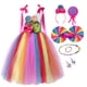 thumbnail image 1 of Navidad Arco Iris caramelo princesa vestido para niñas con diadema tutú disfraz niños Purim fiesta de cumpleaños niños piruleta ropa M (6-7 T) Gao Jinjia LED, 1 of 1