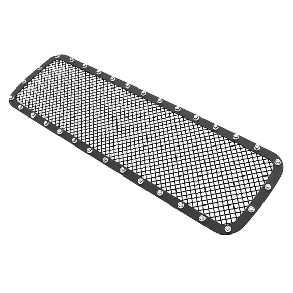 APS Compatible with Nissan Armada 2004-2007 & 04-15 Titan Lower Bumper Stainless Steel Black Mesh Rivet Studs Front Grill Grille Insert NL5413H