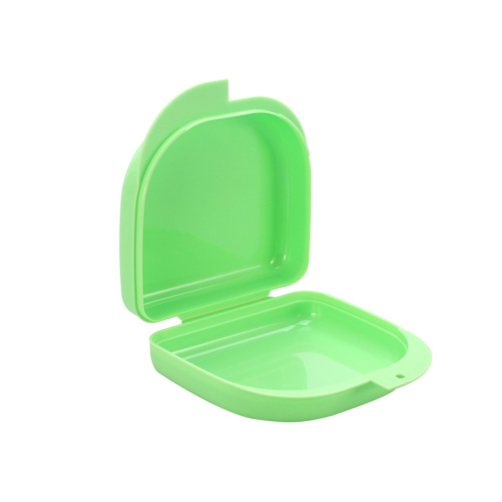 OUNONA Retainer Case With Vent Holes Orthodontic Dental Retainer Box Denture Storage Container