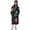 Navy, variant on RXMEKW Velvet Hooded Bathrobe For Girls Long Sleeve Sleepwear Pajama Set With Button Closure