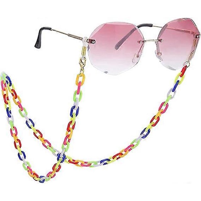 ZHAOCHENG Cordón de sujeción para cadena de gafas, soporte de acrílico para collar de gafas de sol, cordón de sujeción para gafas para mujeres, niñas y hombres
