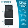thumbnail image 6 of BDK Premium 4PC Set of Carpet Car Floor Mats with Vinyl Safety Heel Pad for Car, Truck, SUV, Coupe Sedan, Dark Gray (MT-100-DG), 6 of 9