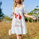 thumbnail image 5 of Vestido de cumpleaños de manga corta a cuadros de Clan Bell para mujer, elegante y de lujo., 5 of 8