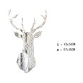 thumbnail image 2 of Gift Home Decoration Multiple Sizes Living Room Mural 3D Deer Head Stickers Mirror Surface Decals Wall Art SILVER S(43X26CM), 2 of 8