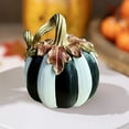thumbnail image 6 of KMMYS Halloween Resin Black White Art Pumpkin Ornament, Festive Party Decoration, Home Decor for Thanksgiving, Unique Fall Decor, Versatile Tabletop Accent, 6 of 7