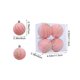 thumbnail image 3 of 6CM Flocked Christmas Balls Hanging Balls Glitter Plastic Balls Christmas Tree Ornament Set Of Four, 3 of 6