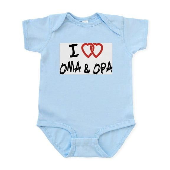CafePress - I Love Oma And Opa Infant Bodysuit - Baby Light Bodysuit, Size Newborn - 24 Months