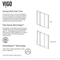 thumbnail image 6 of VIGO Pirouette 42" Frameless Shower Door, 3/8" Clear Glass/Antique Rubbed Bronze Hardware, 6 of 12