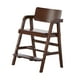 thumbnail image 4 of Silla alta de madera maciza, ajustable, resistente, para dormitorio, con reposapiés Toda la madera oscura, 4 of 8
