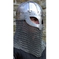 thumbnail image 3 of Viking Helmet Battle Armor 18G Steel and Chainmail, 3 of 8