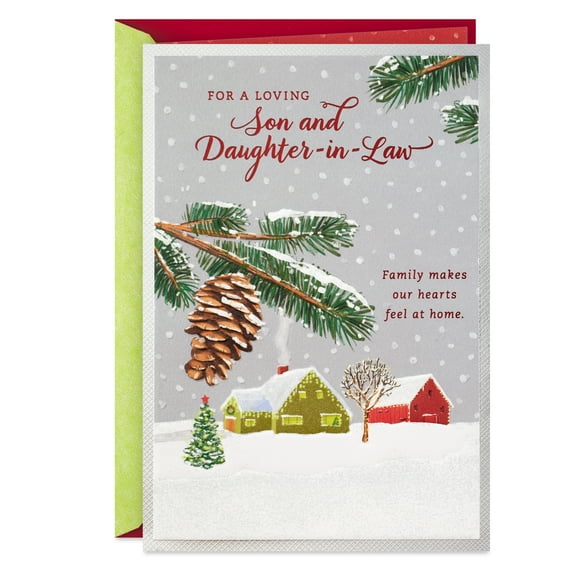 Hallmark Christmas Greeting Card for Son and Daughter-in-Law (Love and Happiness)