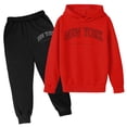 thumbnail image 3 of CHENge Girls Fashion Clothes Set Kids 2 Piece Outfits Crop Hoodies Sweatshirts and Drawstring Sweatpants Size 7-14 Years, 3 of 3