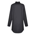 thumbnail image 5 of DENGDENG Plus Size Long Sleeve Shirts for Women Turtleneck Tunic Tops To Wear with Leggings Winter Solid Color Mock Neck Blouses Fall Clothes Casual Loose Fit Pullover Sweatshirts Gray S, 5 of 6
