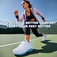 thumbnail image 4 of AOV Women's Athletic Running Sneaker Shoes for Sports, Gym, Jogging, Tennis and Fitness Whiteblue US 8, 4 of 8