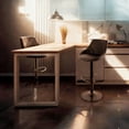 thumbnail image 3 of Sillas de Bar para Barra de Cocina con Respaldo y Reposapies de Altura Ajustable Bancos para Bar con Asiento Acolchado Diseño Elegante Set de 2 Piezas Negro, 3 of 5