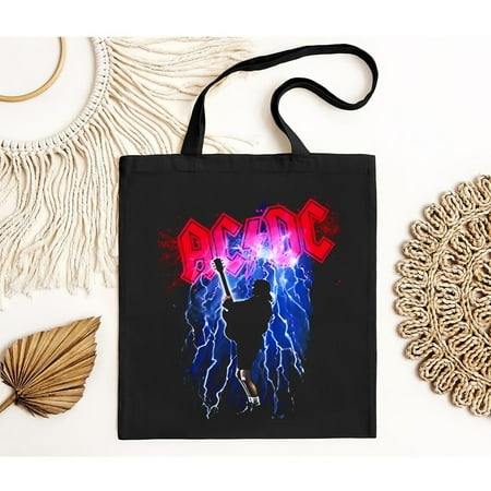 vintage Short Sleeves Ac Dc Thunderstruck Tote Bag for Men and Women  up to -TH17309