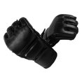 thumbnail image 2 of Guantes de Boxeo, Diseño de Palma Abierta Pu Cuero Absorbe Ajustable 1 par medio Dedos Guantes de Lucha para Muay Tailandés para Bolsa de Boxeo para la aptitud física, 2 of 8