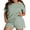 C Green, variant on DOKOTOO 2 Piece Outfits for Women Lounge Sets Casual Short Sleeve Tops with Elastic Waist Shorts Matching Set