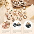 thumbnail image 4 of Uxcell 20pcs 16L Round Black Faux Pearl Buttons 10mm 3/8" Gold Metal Shank Sewing Buttons Replacement DIY Button for Sewing Clothing Bridal Wedding Dress DIY Crafts, 4 of 7