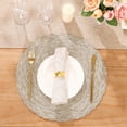 thumbnail image 2 of MeyJey 15" Braid Round Placemat Set of 6, Large Cotton Woven Non-Slip Placemat Set of 6 Heat Resistant Placemat 6 Piece, Beige, 2 of 11