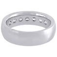 thumbnail image 4 of 14K White Gold Engagement Anniversary Band Mens Diamond Wedding Ring 1.50 Ct., 4 of 5
