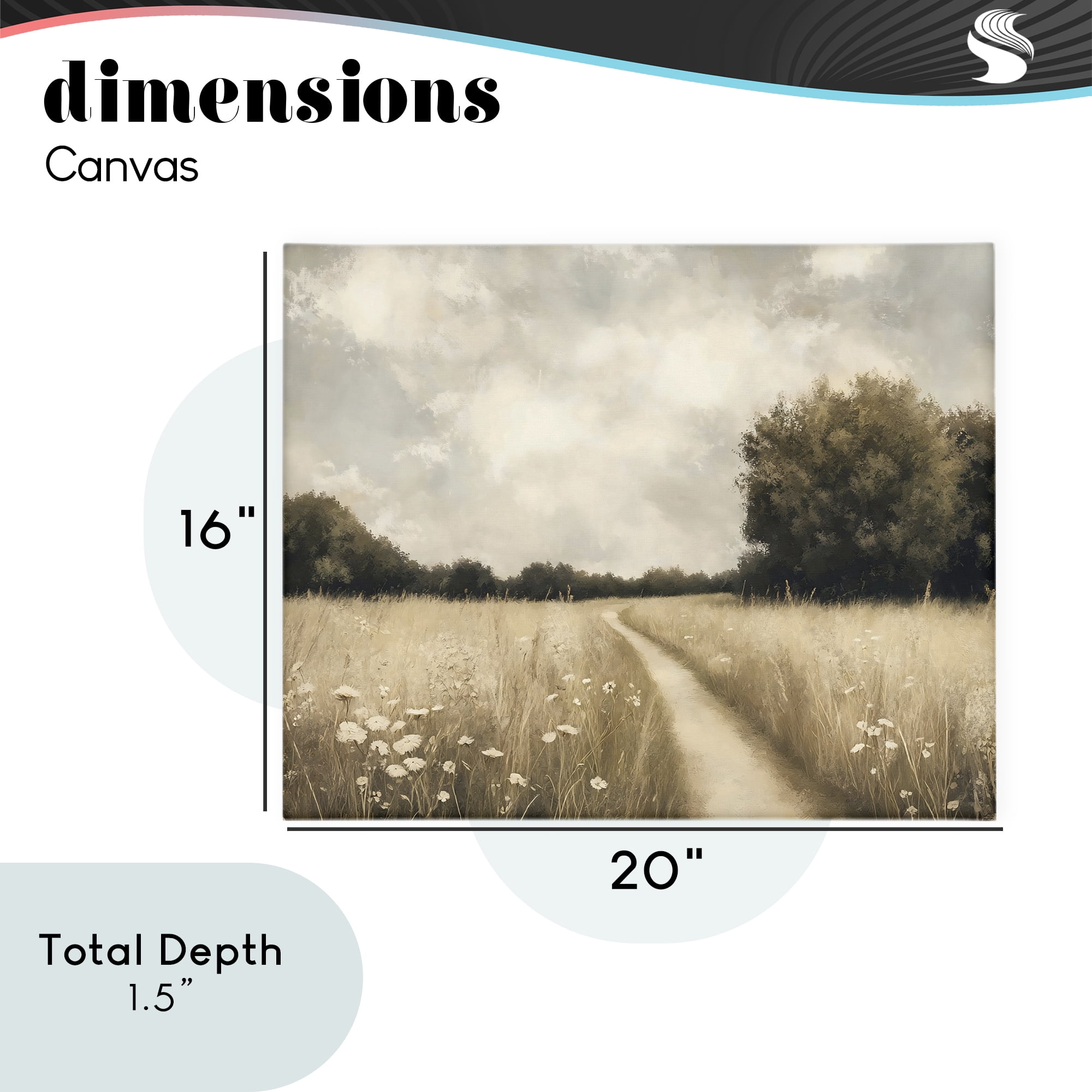 Stupell Industries Journey Through Wildflowers in Meadow Canvas Wall Art, design by Creative Studio