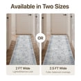 thumbnail image 4 of KUETH 2.5X12 Vintage Runner Rug Machine Washable Rugs for Living Room, Non Slip Flat Pile Rug with Rubber Backing, Boho Rug for Entryway Hallway Kitchen and Corridor, 4 of 11