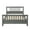 Gray, variant on Wood Platform Bed With Headboard And Footboard, Suitable For The Bedroom, Guest Room, (White)