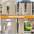 thumbnail image 3 of AURARMLET Light Filtering Curtains Polyester Beige 1Set for Office, 3 of 8