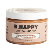 B Happy Peanut Butter, All Natural, Don't Worry - Coconut, Dark Chocolate, Almonds 12 oz.