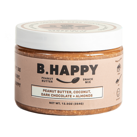 B Happy Peanut Butter, All Natural, Don't Worry - Coconut, Dark Chocolate, Almonds 12 oz.