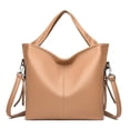 thumbnail image 1 of Wmool PU Soft Leather Women's Handbag Solid-Colour Large acity Shoulder Bag, 1 of 3