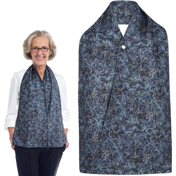 Adult Bib Scarf - Dignified Alternative to Bibs | Washable and Reusable Clothing Protectors for Eating