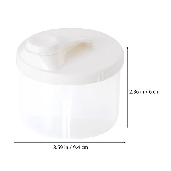LOLIPPYY 2-Pack Rotating Powder Storage Container with Four Compartments for Home and Parent Use