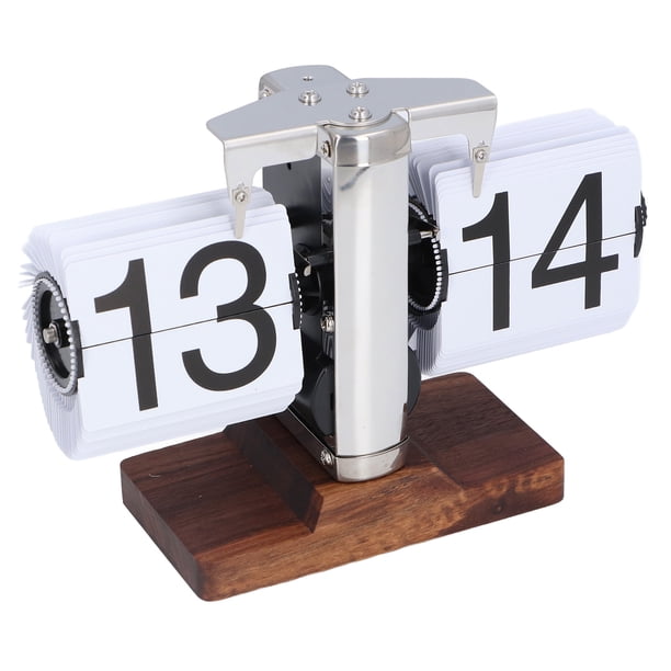 Reloj De Escritorio Mecánico Con Tapa, Base De Retro, Fácil De Leer, Para Sala De Estar Y Estudio
